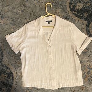 Banana Republic Cream Button-Down Shirt